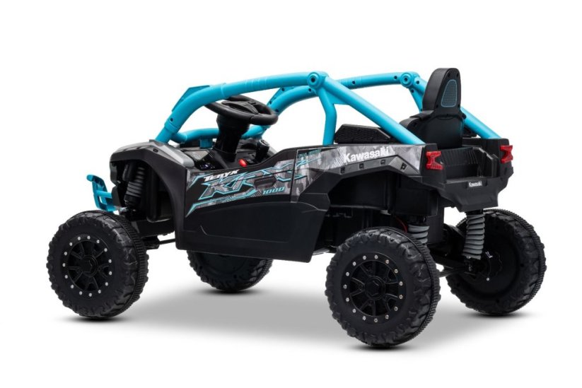 Elektrické autíčko Kawasaki TERYX KRX 1000 12V, modré, jednomiestne, odpružená zadná náprava, 2,4 Ghz diaľkové ovládanie, Lítiová batéria, 2 x 25W Motory, MP3 s USB/AUX