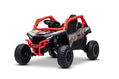 Elektrické autíčko Kawasaki TERYX KRX 1000 12V, červené, jednomiestne, odpružená zadná náprava, 2,4 Ghz diaľkové ovládanie, Lítiová batéria, 2 x 25W Motory, MP3 s USB/AUX,