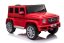 Beneo Elektrické autíčko Mercedes G500 12V, červené, 2,4 GHz diaľkové ovládanie, USB / SD Vstup, odpruženie, Lítiová batéria, LED svetlá, ORIGINÁL licencia