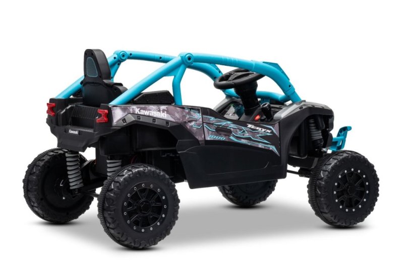Elektrické autíčko Kawasaki TERYX KRX 1000 12V, modré, jednomiestne, odpružená zadná náprava, 2,4 Ghz diaľkové ovládanie, Lítiová batéria, 2 x 25W Motory, MP3 s USB/AUX