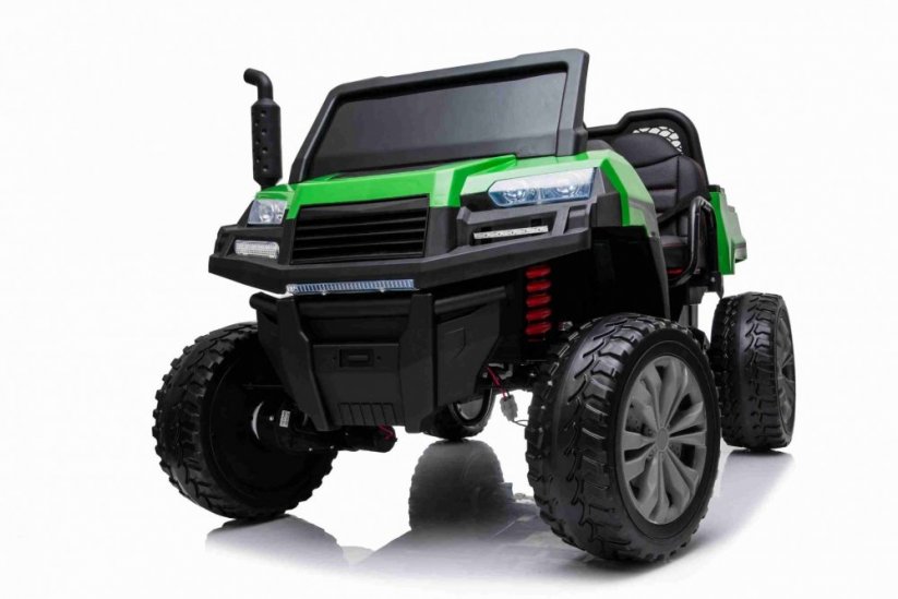 Beneo Farmárske elektrické autíčko RIDER 4X4 s pohonom všetkých kolies, 2x12V batéria, EVA kolesá, široké dvojmiestne sedadlo, Odpružené nápravy, 2,4 GHz Diaľkový ovládač, Dvojmiestne, MP3 prehrávač s