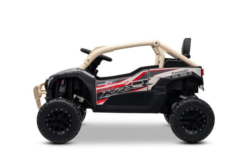 Elektrické autíčko Kawasaki TERYX KRX 1000 12V, khaki, jednomiestne, odpružená zadná náprava, 2,4 Ghz diaľkové ovládanie, Lítiová batéria, 2 x 25W Motory, MP3 s USB/AUX