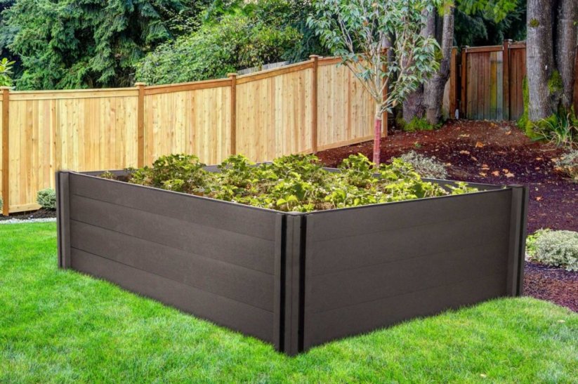 Vyvýšený záhon G21 Crop 210 x 143 x 54, WPC, Eben