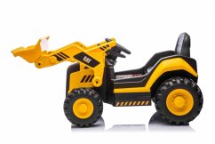 Beneo Licencovaný elektrický Bagr Caterpillar se svahovací lžící, Jednomístný, žlutý, USB vstupem na MP3 Přehrávači, Zadním pohonem s 2 x 30W Motory a Lithiovou baterií