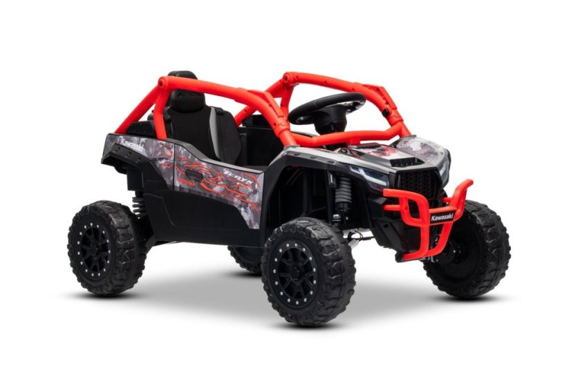 Elektrické autíčko Kawasaki TERYX KRX 1000 12V, červené, jednomiestne, odpružená zadná náprava, 2,4 Ghz diaľkové ovládanie, Lítiová batéria, 2 x 25W Motory, MP3 s USB/AUX,