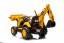 Beneo Licencovaný elektrický Bagr Caterpillar se svahovací i výkopovou lžící, Jednomístný, žlutý, USB vstupem na MP3 Přehrávači, Zadním pohonem s 2 x 30W Motory a Lithiovou baterií