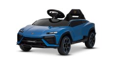Beneo Lamborghini Lanzador 12V elektromobil s pohonem zadních kol a řidičským průkazem (jednomístný), modrý, lithiová baterie, LED světla, široké sedadlo, 2,4GHz dálkové ovládání, MP3 přehrávač se vstupem USB/AUX a Bluetooth