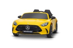 Beneo Mercedes GT63 AMG 24V 4x4 Electric Car, žlutý, dvojité sedadlo, nastavitelné sedadlo řidiče, měkká EVA kola, 2,4GHz dálkové ovládání, USB/Bluetooth, 200W motory, odpružení, lithiová baterie, LED světla