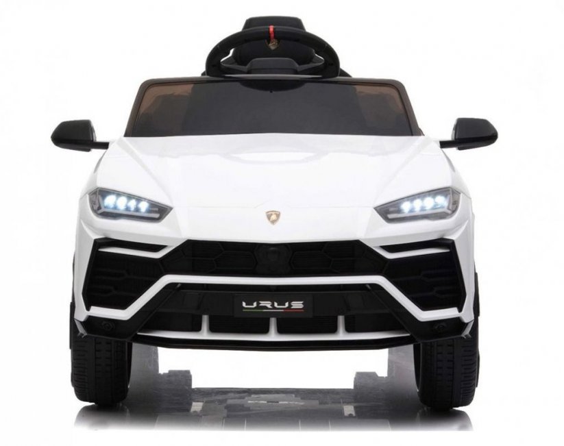 Beneo Elektrické autíčko Lamborghini Urus, 12V, 2,4 GHz dálkové ovládání, USB / SD Vstup, odpružení, otevírací dveře, měkké EVA kola, 2 X MOTOR, Bílé, ORIGINAL licence