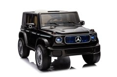 Elektrické autíčko Beneo Mercedes-Benz EQG 12V, černé, LED Podsvícené částí karoserie, funkční přední i zadní světla, 2.4 GHz dálkové ovládání, USB/Aux Vstup, Lithiová baterie, 2 X 35W motor, ORIGINÁL licence