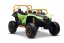 Elektrická buggy Arctic CAT XXL 4x4 24V, zelená, dvoumístná, Měkká EVA kola, Výkonné motory, Lithiová baterie, MP3 přehrávač s Bluetooth, Odpružená zadní náprava, Koženková sedadla, Originální licence