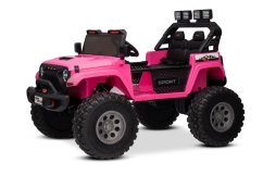 Elektrické autíčko Beneo Motors OFFRIDE 4x4² Dvojmiestne 12V, ružové, MP3 Prehrávač s USB/AUX vstupom, Pohon 4x4, Lítiová Batéria, EVA kolesá s odpružením, Diaľkový ovládač, LED Svetlá