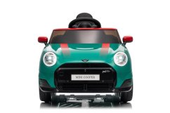 Beneo Elektrické autíčko BMW Mini Cooper 12V, zelené, USB Vstup s Bluetooth pripojením na MP3 Prehrávači, 2,4 GHz diaľkové ovládanie, 2 x 25W Motor, Lítiová batéria, LED svetlá, ORIGINAL licencia