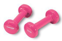 Činka aerobic 2 x 0,5 kg Tunturi Vinyl ružová
