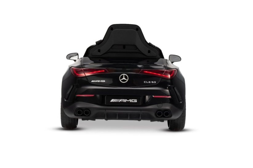 Beneo Elektrické autíčko Mercedes CLE 12V s pohonom zadných kolies, čierne, Jednomiestne, Lítiová batéria, LED svetlá, široké sedadlo, 2,4 GHz diaľkový ovládač, MP3 prehrávač so vstupom USB/AUX a Bluetooth, ORIGINAL Licencia