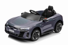 Beneo Elektrické autíčko Audi RS E-Tron GT 12V, šedé, široké jednomístné sedátko, 2,4 GHz dálkové ovládání, USB/AUX Vstup, Bluetooth, Odpružení, Lithiová baterie, LED světla, 2 X 25W Motor, ORIGINÁL licence