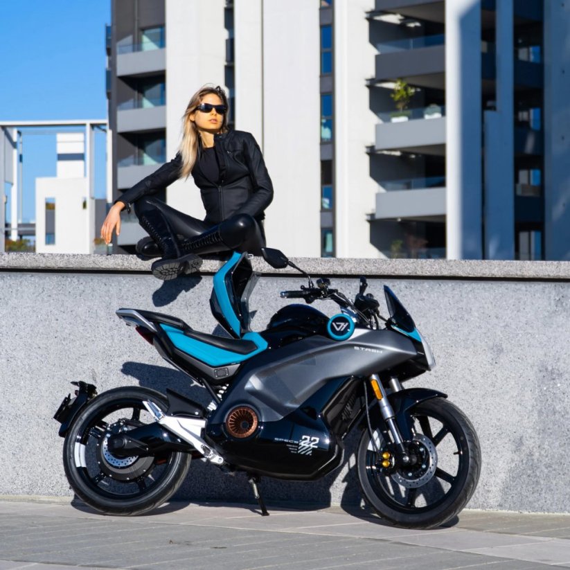 Elektrický motocykel Super Soco Stash modrá