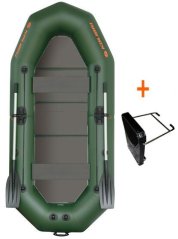 Čln Kolibri K-290 TP PROFI zelený pevná podlaha + držiak motora