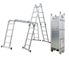 Hliníkové štafle G21 GA-SZ-4x4-4,6M multifunkčné + podlážka