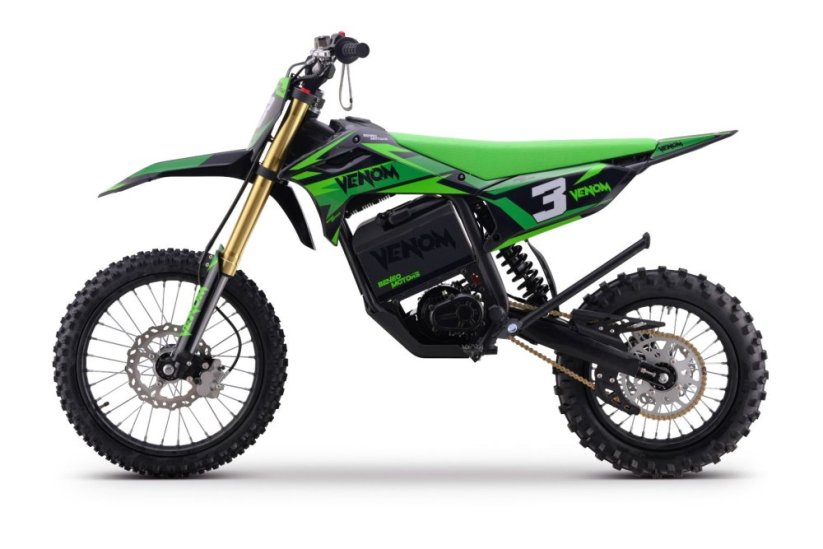 Elektrický Motocross Beneo Motors Venom zelený - 6500W