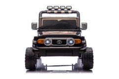 Beneo Elektrické autíčko Toyota FJ Cruiser XXL s pohonom 4x4, licencované (Dvojmiestne), pieskovo-čierne, Prenosná lítiová batéria, Vysoký podvozok, Dve sedadlá, Odpružená zadná náprava, 2,4 GHz Diaľkový ovládač, MP3 s BT, LED
