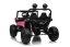 Beneo Elektrické auto T-REX Ride 4x4 dvoumístné 24V, růžové, MP3 přehrávač se vstupem USB/AUX, pohon 4x4, lithiová baterie, odpružení, dálkové ovládání, LED světla