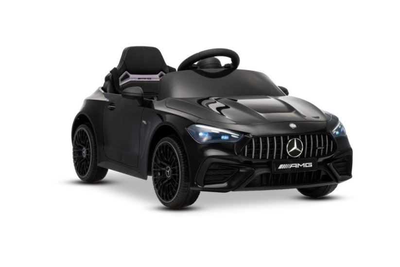 Beneo Elektrické autíčko Mercedes CLE 12V s pohonom zadných kolies, čierne, Jednomiestne, Lítiová batéria, LED svetlá, široké sedadlo, 2,4 GHz diaľkový ovládač, MP3 prehrávač so vstupom USB/AUX a Bluetooth, ORIGINAL Licencia