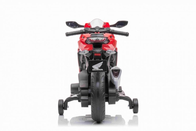 Beneo Elektrická Motorka HONDA CBR 1000RR Licencované 12V batéria Plastové kolesá 30W motor LED svetlá pevný rám pomocné kolieska červené