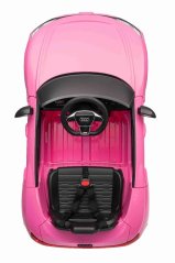 Beneo Elektrické autíčko Audi RS E-tron GT 12V, růžové, široké jednomístné sedátko, 2,4GHz dálkové ovládání, USB/AUX Vstup, Bluetooth, Odpružení, Lithiová baterie, LED světla, 2 X 25W Motor, ORIGINÁL licence