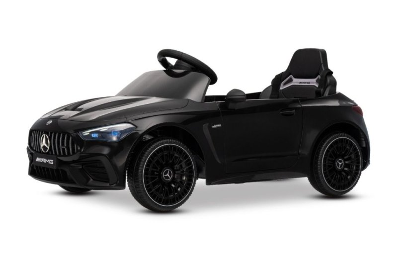 Beneo Elektrické autíčko Mercedes CLE 12V s pohonom zadných kolies, čierne, Jednomiestne, Lítiová batéria, LED svetlá, široké sedadlo, 2,4 GHz diaľkový ovládač, MP3 prehrávač so vstupom USB/AUX a Bluetooth, ORIGINAL Licencia