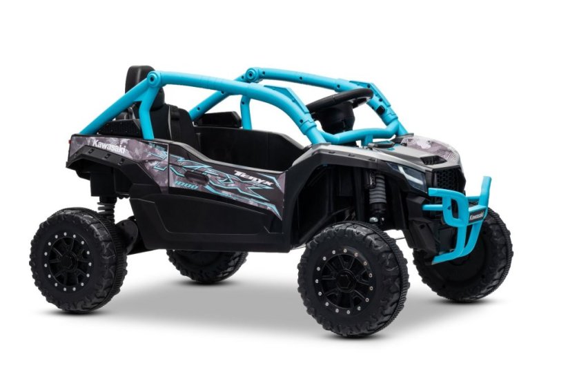 Elektrické autíčko Kawasaki TERYX KRX 1000 12V, modré, jednomiestne, odpružená zadná náprava, 2,4 Ghz diaľkové ovládanie, Lítiová batéria, 2 x 25W Motory, MP3 s USB/AUX
