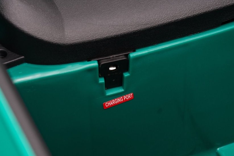 Beneo Elektrické auto BMW Mini Cooper 12V, zelené, USB vstup s Bluetooth připojením na MP3 přehrávač, 2,4GHz dálkové ovládání, 2 x 25W motor, lithiová baterie, LED světla, ORIGINÁLNÍ licence