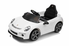 Beneo Elektrické autíčko RUF GT 12V, biele, Otváracie dvere, 2.4 GHz diaľkové ovládanie, LED svetlá vpredu aj vzadu, USB/Aux Vstup, Lítiová batéria, 2 X 35W motor, ORIGINÁL licencia