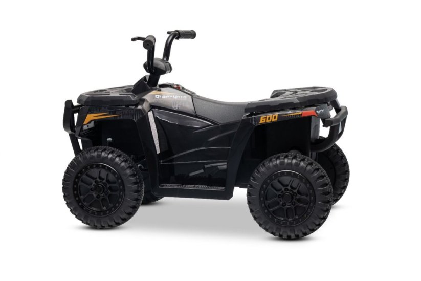 Elektrická čtyřkolka Beneo Arctic Cat 12V se zadním pohonem, černá, LED světla, lithiová baterie, 2 x 25W motor, originální licence