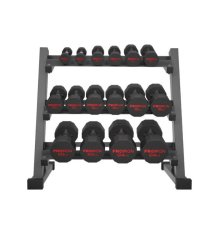 Sada pogumovaných činek Proiron 3 - 24 kg - 8 párů + stojan