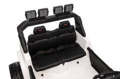 Elektrické autíčko Beneo Motors OFFRIDE 4x4² Dvojmiestne 12V, biele, MP3 Prehrávač s USB/AUX vstupom, Pohon 4x4, Lítiová Batéria, EVA kolesá s odpružením, Diaľkový ovládač, LED Svetlá