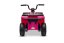 Elektrická čtyřkolka Beneo Arctic Cat 12V se zadním pohonem, růžová, LED světla, lithiová baterie, 2 x 25W motor, originální licence
