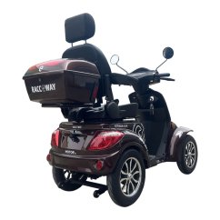 Elektrický čtyřkolový vozík RACCEWAY® STRADA LUX, barva coffee