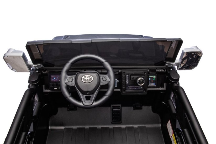 Beneo Elektrické autíčko Toyota FJ Cruiser XXL s pohonom 4x4, licencované (Dvojmiestne), čierne, Prenosná lítiová batéria, Vysoký podvozok, Dve sedadlá, Odpružená zadná náprava, 2,4 GHz Diaľkový ovládač, MP3 prehrávač s Bt, LED