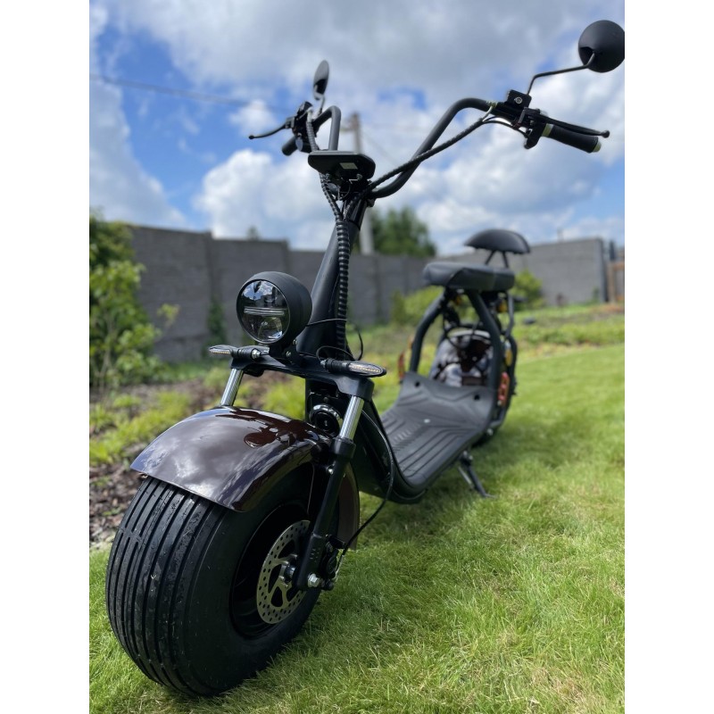 Elektrický skútr Lera Scooters C1+ 1500W hnědý
