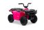 Elektrická čtyřkolka Beneo Arctic Cat 12V se zadním pohonem, růžová, LED světla, lithiová baterie, 2 x 25W motor, originální licence