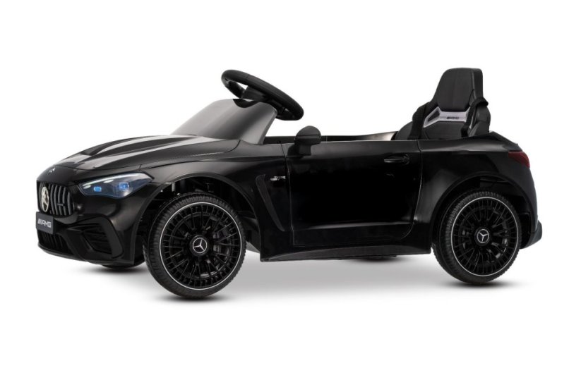 Beneo Elektrické autíčko Mercedes CLE 12V s pohonom zadných kolies, čierne, Jednomiestne, Lítiová batéria, LED svetlá, široké sedadlo, 2,4 GHz diaľkový ovládač, MP3 prehrávač so vstupom USB/AUX a Bluetooth, ORIGINAL Licencia