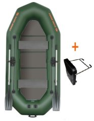 Čln Kolibri K-270 TP PROFI zelený pevná podlaha + držiak motora