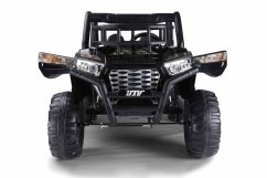 Beneo Elektrické autíčko UTV 24V, černé, dvoumístné, 2 x 200 W Motor, Lithiová baterie, EVA kola, odpružené nápravy, ektrická brzda, čalouněné sedátko, 2,4 GHz DO, Dvoumístné, USB, SD karta