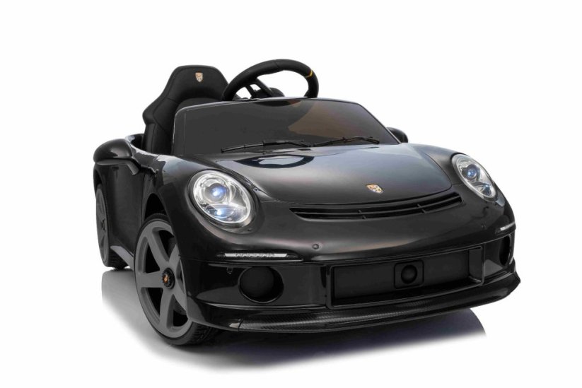 Beneo Elektrické autíčko RUF GT 12V, čierne, Otváracie dvere, 2.4 GHz diaľkové ovládanie, LED svetlá vpredu aj vzadu, USB/Aux Vstup, Lítiová batéria, 2 X 35W motor, ORIGINÁL licencia