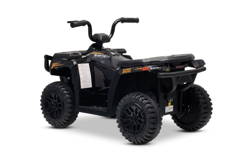 Elektrická čtyřkolka Beneo Arctic Cat 12V se zadním pohonem, černá, LED světla, lithiová baterie, 2 x 25W motor, originální licence