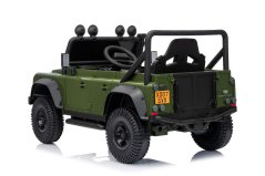 Beneo Elektrické autíčko Land Rover Defender 110 SVX 12V, zelené, 4X4 pohon, LED svetlá, predné aj zadné odpruženie kolies, 2.4 GHz diaľkové ovládanie, USB/Aux Vstup, Bluetooth, Lítiová batéria, 4 X 25W motor, ORIGINÁL licencia