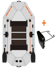 Člun Kolibri K-240T šedý lamelová podlaha + držák motoru