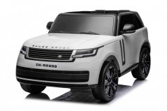 Beneo Elektrické autíčko Range Rover model 2023, Dvoumístné, bílé, Koženková sedadla, Rádio se vstupem USB, Zadní Pohon s odpružením, 12V7AH Baterie, EVA kola, Klíčové třípolohové startování, 2,4 GHz, licencované