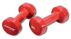 Činka aerobic 2 x 3 kg Tunturi Vinyl červená
